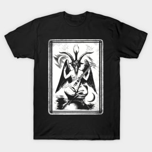 Baphomet guitar arrow white T-Shirt